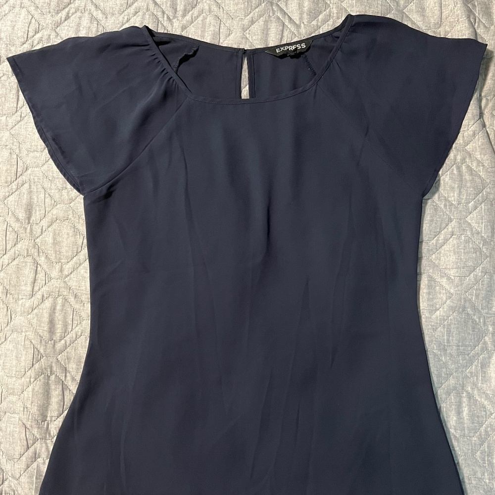 Express navy blue blouse